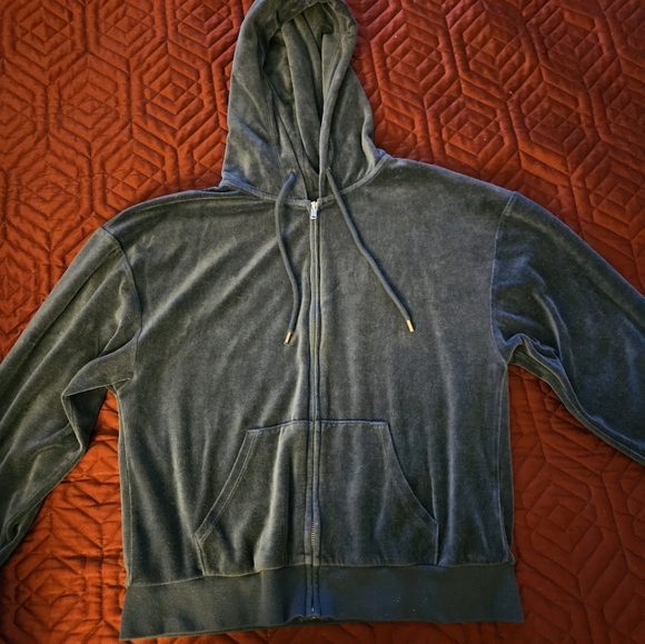 GAP Velour Tracksuit Small TALL full zip hoodie and flare sweatpants. - Picture 3 of 4